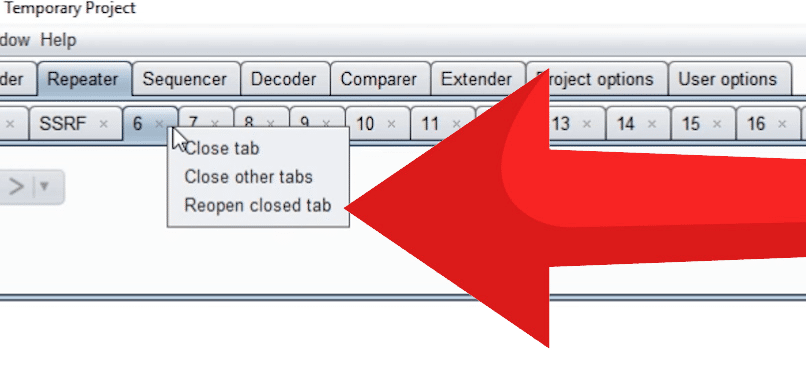 Restore closed tab